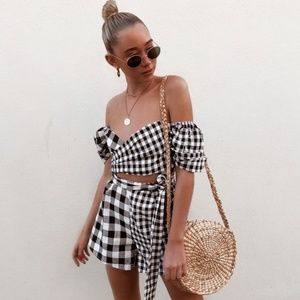 Sabo Skirt Gingham Evie Playsuit